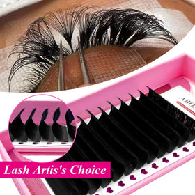 Abonnie Luxury Lash Extensions 17mm .07 .18 d Curl Lash Extension Trays Cashmere Private Label Matte Black Mink Lash Extension