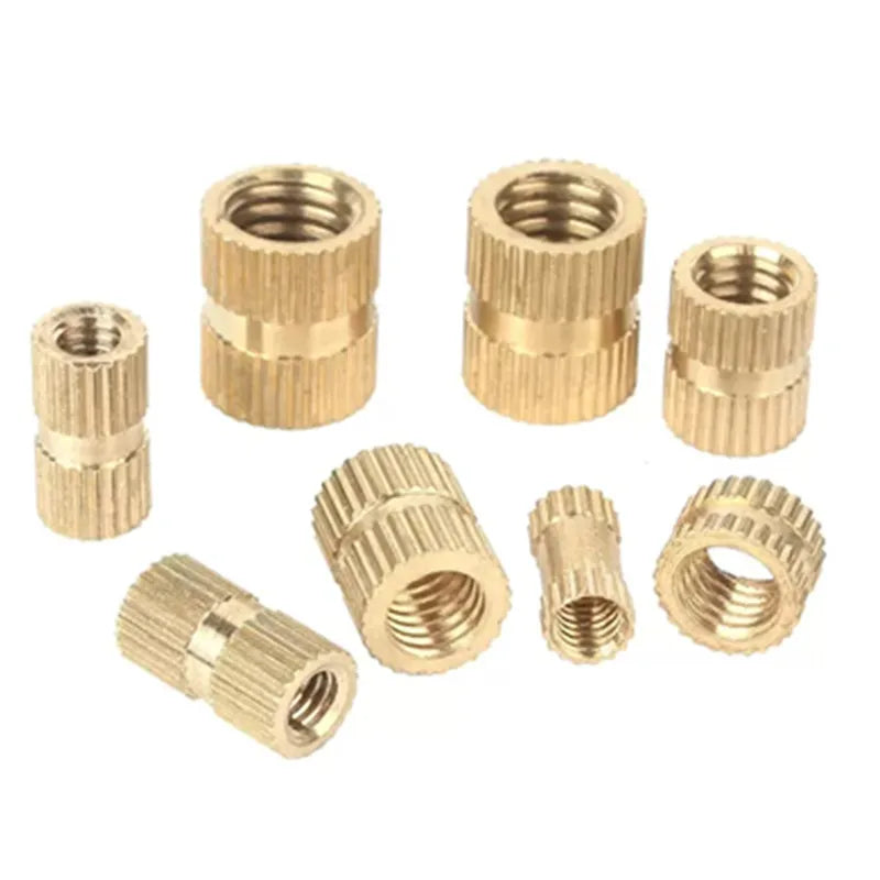 M3*4.5mm*5mm Female Thread Knurled Brass Threaded Insert Embedment Nut