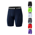 OEM Top Selling Men's Quick Dry Training Gym Pants Solid Mid Workout Shorts Athletic Fitness Compression Leggings for Football