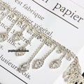 Super Shiny Tassel Rhinestone Cup Chain Rolled Edge Straps Stretch for Shoes Clothing Glass Stone Hot-Fix Technique Nails