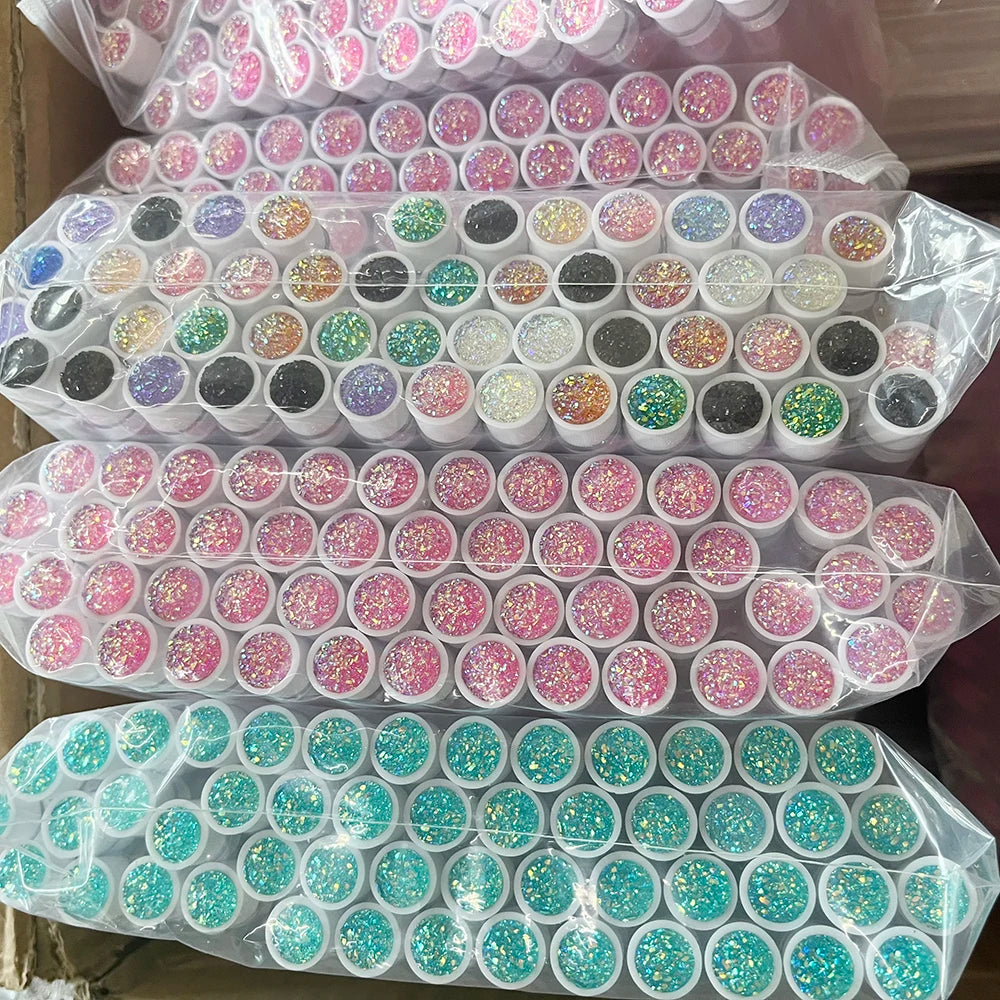 Wholesale Disposable Glitter Lash Brush with Tube Mixed Color Cleaning Tube Brush Spoolie Wand Eyelash Extensions Mascara Wands
