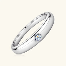 Wholesale Fine Jewelry 0.2/0.15carat Grade D Moissanite Engagement Ring 925 Sterling Silver Jewelry for Women