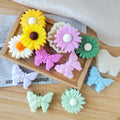 Butterfly Daisy Flower Charms Unique 3D Silicone Birthday Candle Molds Resin Cake Tools Bar Accessories Inspired by Ins Style