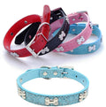Pet Accessories Collar in Stock Wholesale Dog Leash Collar PU Dog Bone Collar