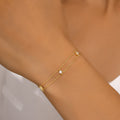 Fine Jewelry 925 Sterling Silver Double Layer Zircon Chain Bracelet for Women 18K Gold Plated 925 Silver Bracelet Hand Jewelry
