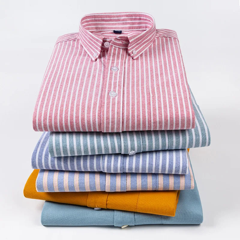 Cotton Non-iron Casual Cardigan Men's Shirts Made in China