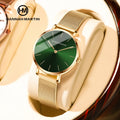 HANNAH MARTIN Watch Factory Luxury Women Wrist Quartz Watches Custom Logo Stainless Steel Strap Waterproof Simple Hand Watch