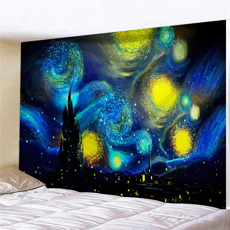 Cute Cat Tapestry Wall Hanging for Kids Room Dorm Decor Hippie Trippy Wll Tapestry Colorful Animals Wall Carpets