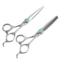 No Noise Barber Shears Silver Stainless Salon Hairstlist Hairdressing Scissors  Professional Hair Cutting Scissors