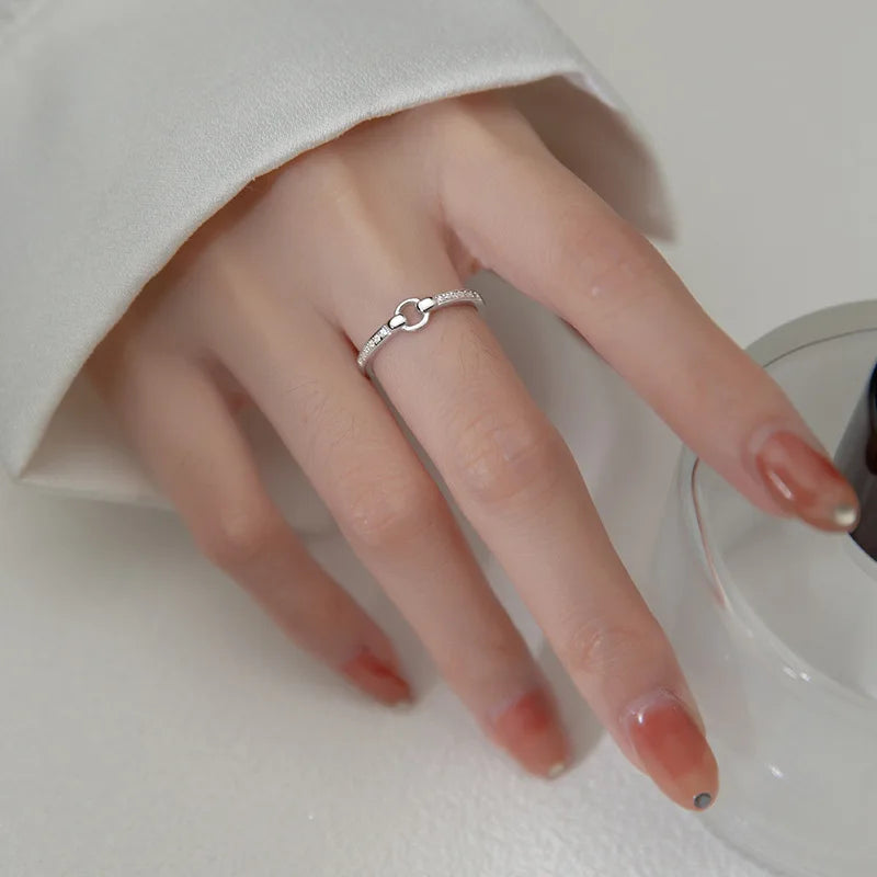 Classic Cute Design 925 Sterling Silver Single Row CZ Pave Finger Ring S925 Jewelry Women J9184