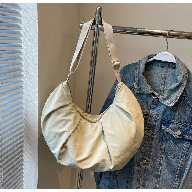 New Casual Large Capacity Women Hobos Crossbody Bags Lightweight Simple Ladies Shoulder Bag Versatile Winter Female Handbag