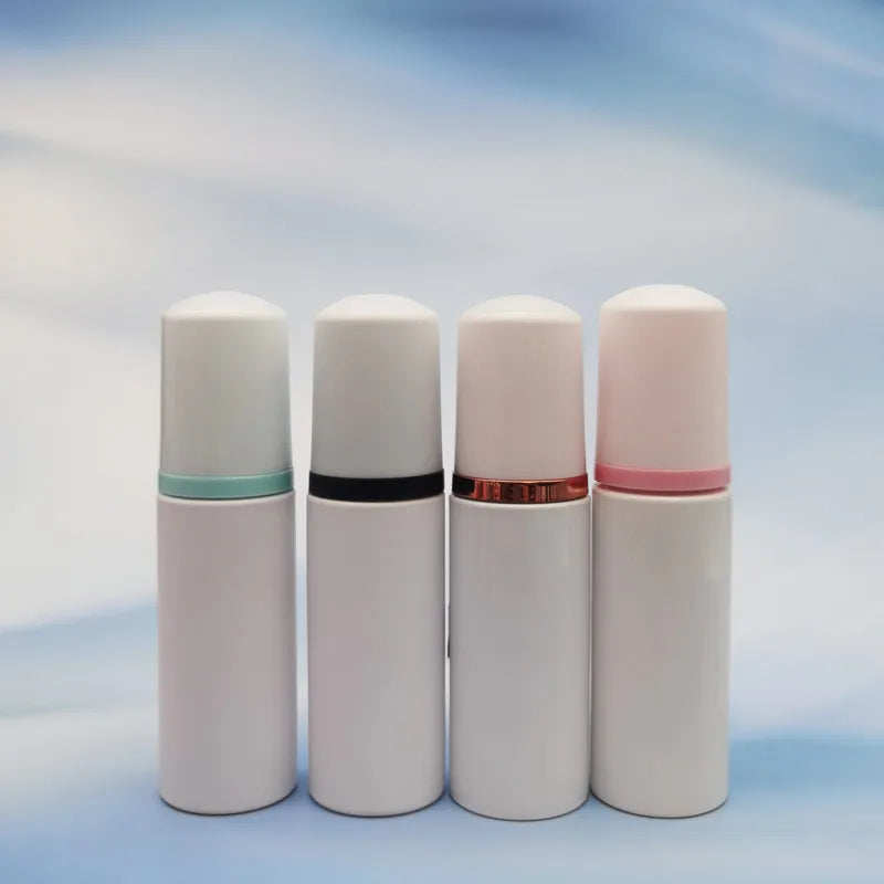 Stock Empty Plastic Foam Pump Bottle 30ml 50ml 60ml 100ml 150ml 200ml Matte White PET Facial Cleanser Mousse Foam Pump Bottle