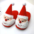 Adult Children Slipper Home Floor Christmas Slip-resistant Santa Claus Men Women Girl Shoes Winter Plush Sandals