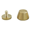 Solid Brass Screw Head Screw Back Feet 12mmx8.5mm for Purse Handbag Nailheads Spike Spot Stud