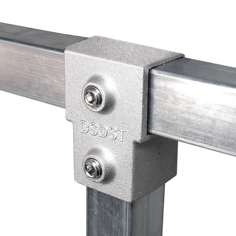 Various Sizes Aluminum Square Tube Connector No Weld Fitting Tee Hanger Fastener