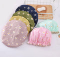 Reusable Double Layer Waterproof Shower Hair Bath Cap Stylish Microfiber  Hair Bonnet Soft Comfortable EVA Lined Shower Hat