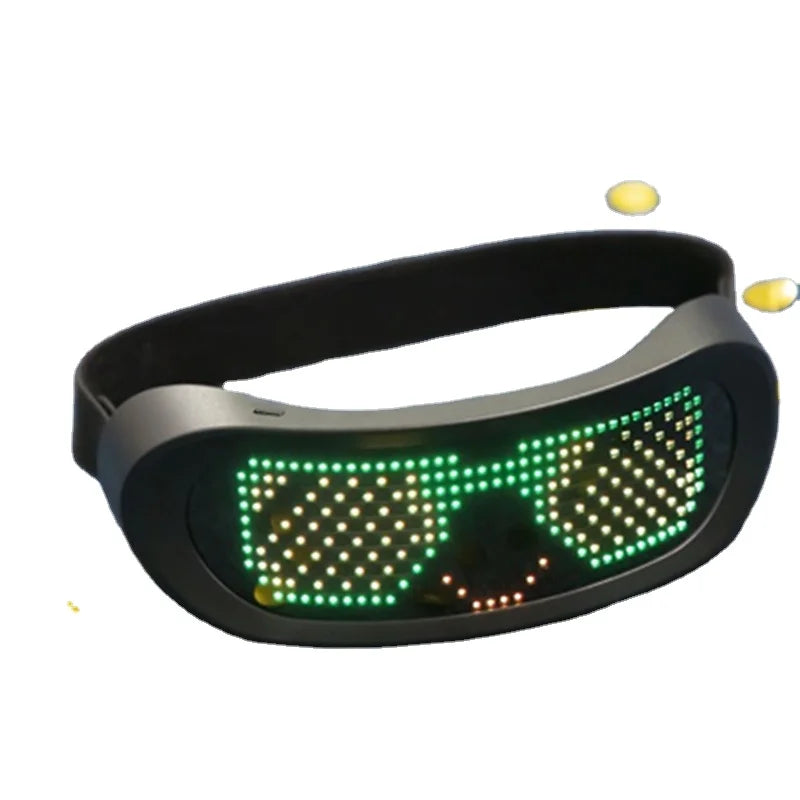 Programmable LED Glasses Smart App USB Rechargeable Light up Christmas Hot Selling Decorative Headband