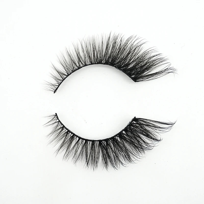Wholesale Cat Shape False Eyelash 3d Natural Lashes 15-20MM Faux Mink Eyelash Strip Natural Faux Mink False Lashes