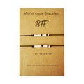 Best Friend Forever BFF Friendship Morse Code Wish Card Bracelets