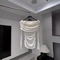Women's Wholesale Solid Color French Line Shoulder Fold Cotton Thin Translucent Long Sleeve T-shirt