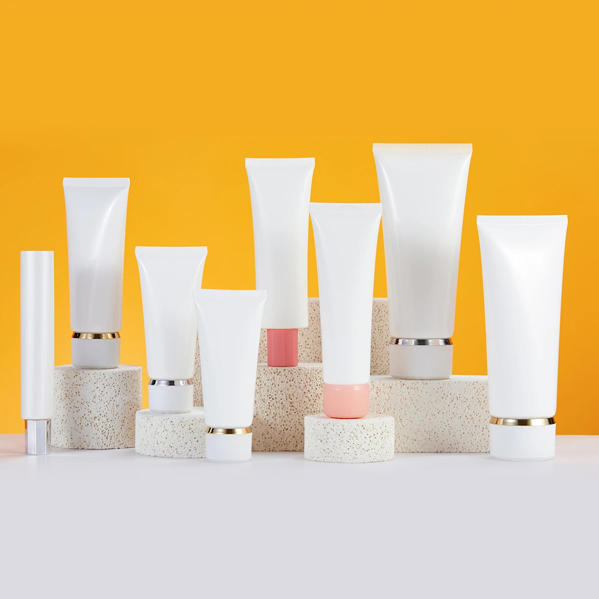 Factory Custom Plastic PE Hose Container White Tube Printing LOGO Empty Lotion Hand Cream BB Sunscreen Makeup Packaging Tube