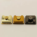 Deepeel AL170 Handbag Hardware Accessories Zinc Alloy Decorative Square Lock Mortise Switch Locks