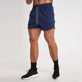 Lightweight Breathable Summer Fitness Wear Plain Navy Color Sport Men Shorts