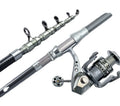 2.1m Telescopic Carbon Fishing Rod and Reel Sombo Surf Rod Sea Fishing Rod
