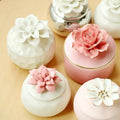 Ceramic Jar Candy Jar Porcelain Wedding Jewelry Jar Decorative with Handmade Flower Box