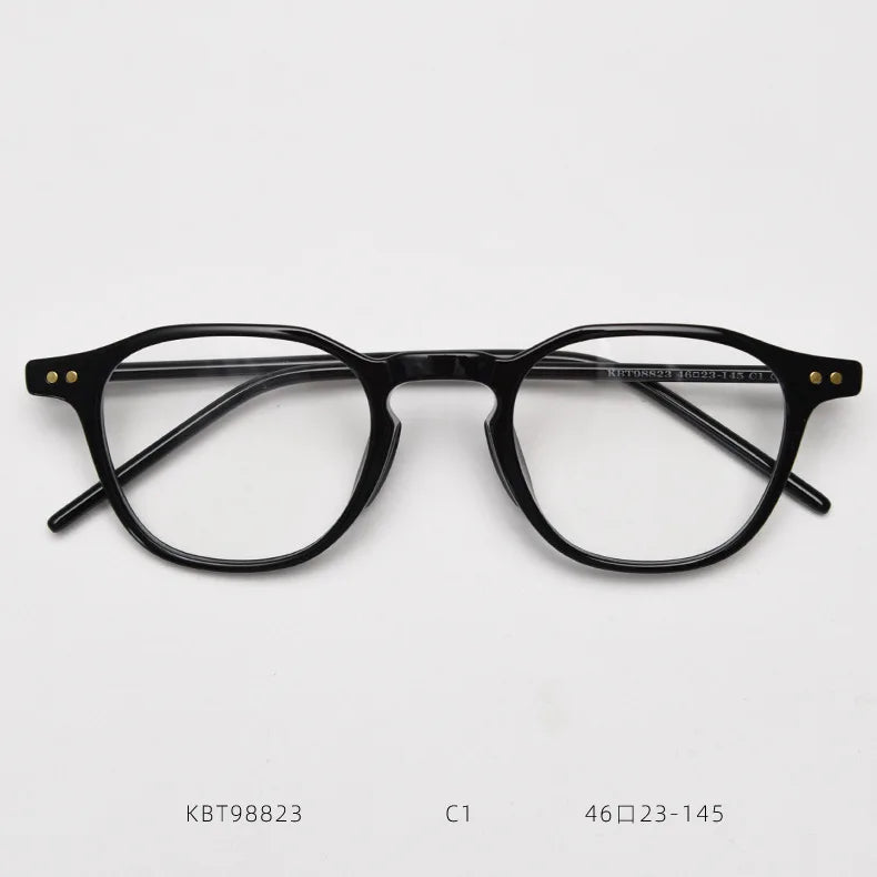 Men square Eyeglasses Optical TR90 Anti Blue Light Transparent Grey Black Glasses Frame Women Handmade Korean Style