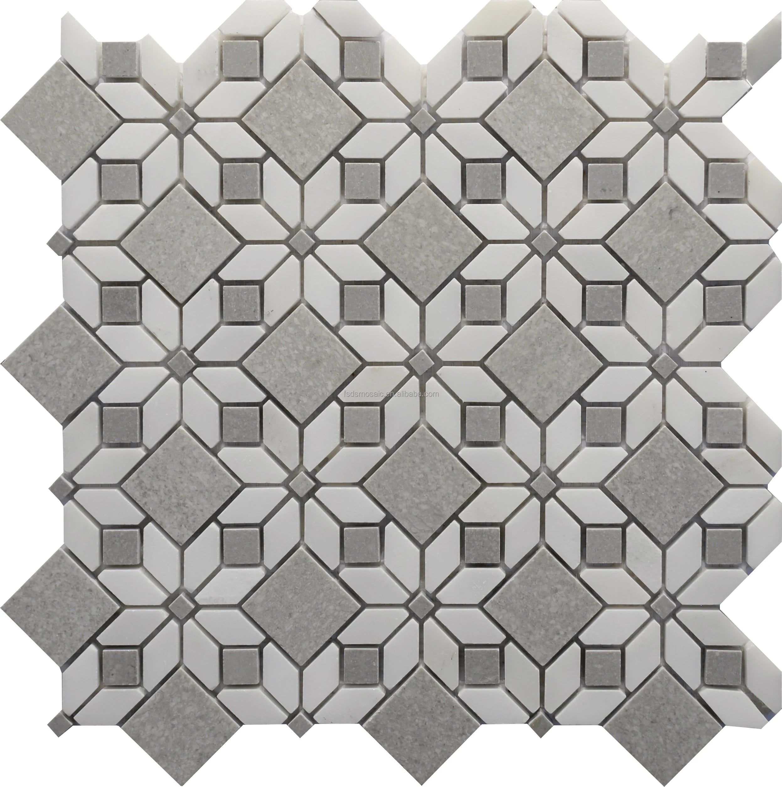 Wall Decor Marble Mosaic Wall Moroccan Style Flower Water-jet Marble Mosaics
