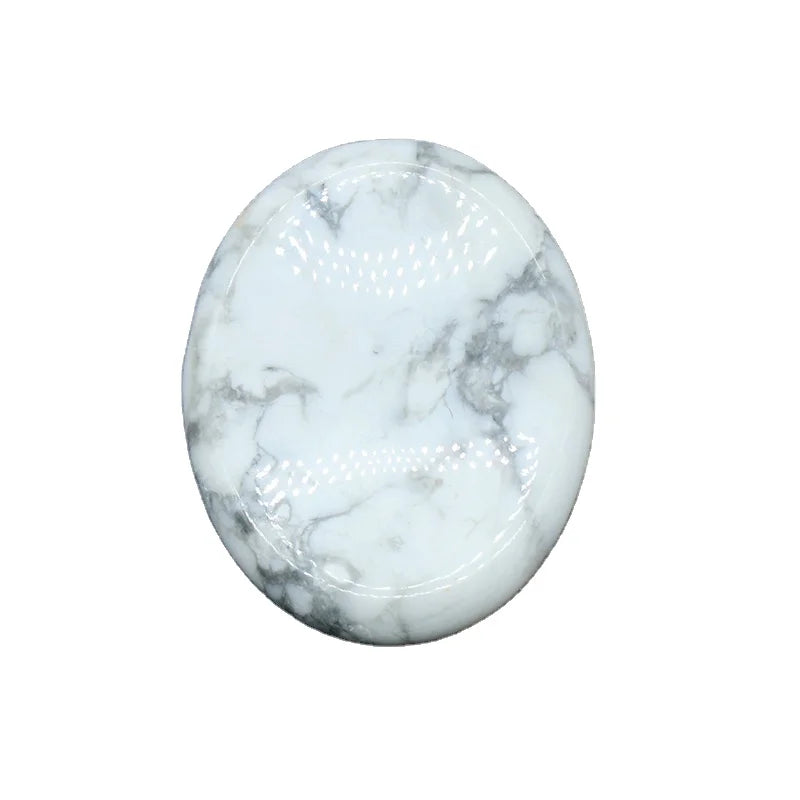 2026 Natural Crystal Gemstone Howlite Worry Stone Colorful Massage Healing Energy Worry Stone for Thump Massage
