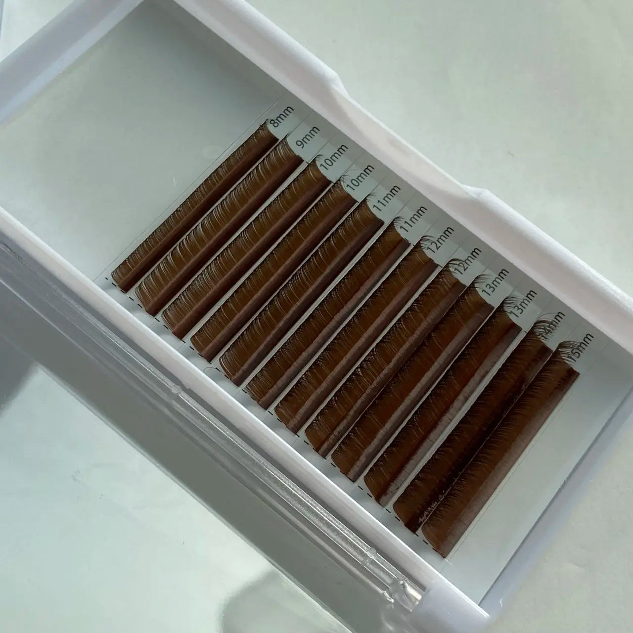 Brown Faux Mink Eyelash Extension Tray Cashmere 0.05 0.07 Individual Lashes 0.15 CC Curl Brown Volume Lash Extensions