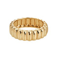 Gemnel Design Unique Filled Band Chunky Croissant Ring 925 Sterling Silver Men Rings Jewelry for Men Woman