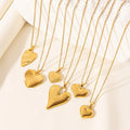 Wholesale Heart Stainless Steel Necklace Gold Plated Women Jewelry Stainless Steel Heart Love Pendant Necklace