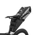 ROCKBROS Large Capacity Foldable Rear Bag Waterproof Reflective Bicycle Saddle Bag with MTB Trunk Pannier Black