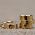 2025 Trendy Custom Tarnish Free Jewelry Engraved Word Women Men Band Ring 18k Gold Stainless Steel Inspirational Rings