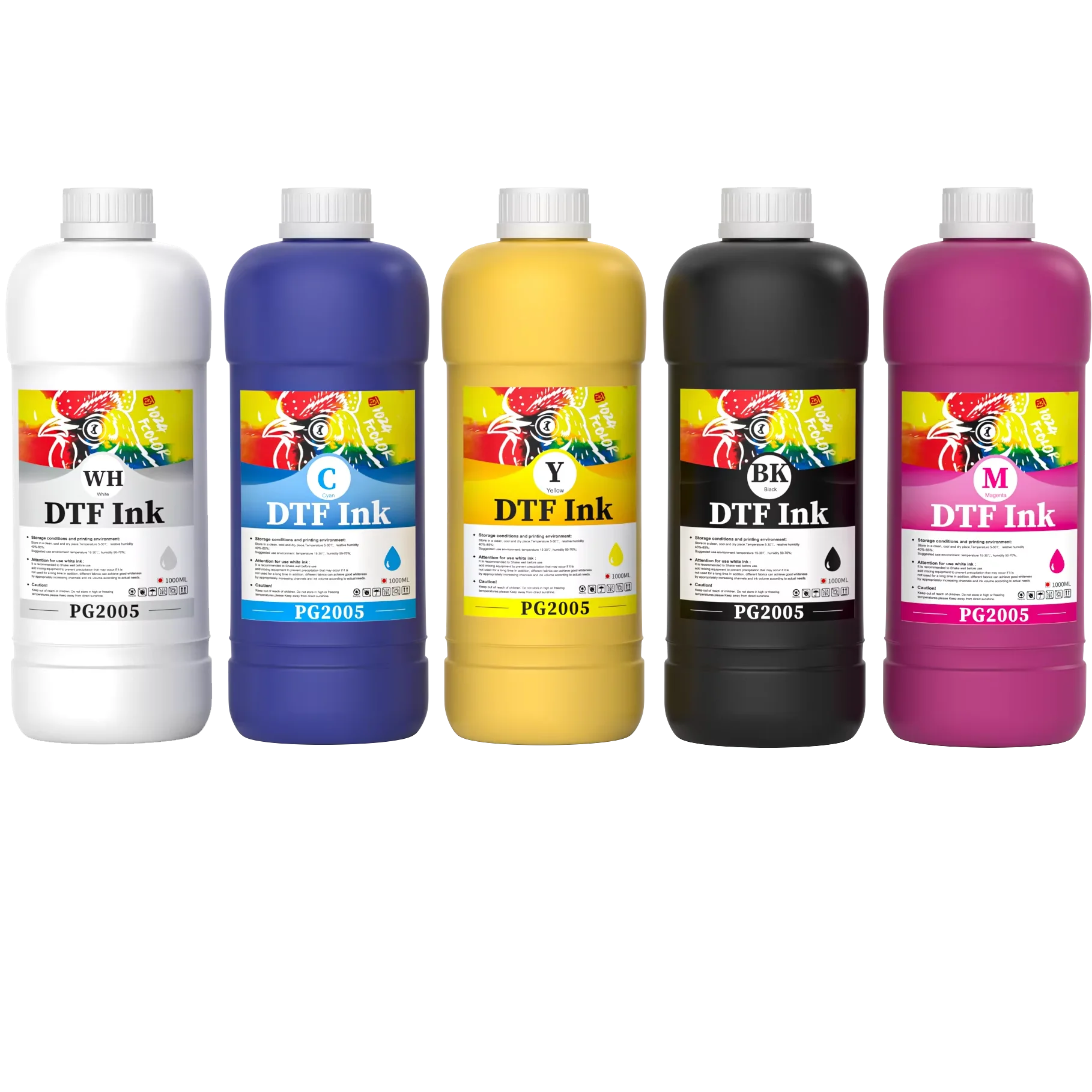 Factory Price White DTF Ink 1000ml Without Sediment for Epson L8050 L8550 XP600 I3200 DTF Printer