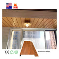 Moisture-Proof Wood Grain Soffit Ceiling and Aluminum Siding Cladding System Waterproof Exterior for Hotels Villas Schools