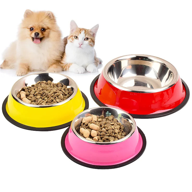 Eco-friendly Custom Large Stainless Steel Waterproof Lightweight Pet Bowl Portable Love Style Dog Cat Feeding Water Bowl High
