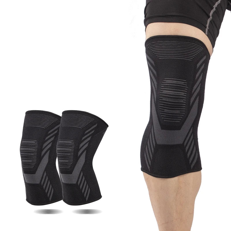 KS-2165#High Elastic Knee Sleeve Support Compression Knitting Knee Sleeve Brace in Fitness Safety