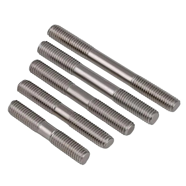 Din938 Din939 Carbon Steel 4.8 8.8 Stainless Steel 304 316 Double Head Thread Rod Double Thread Screw Stud Bolt Manufacturer