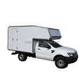 Customized Cab-Over Empty Truck Camper Shell with FRP Composite Panels and Awning Door for DIY Alcove Truck Camper RV Motorhome
