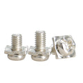 Nickel Plated Steel Metal Pan Head Cross Round Head Square Combination Bolts and Nuts Set of With Square Washers Screws