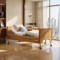 Home Care Hospital Bed with Iv Stand Wooden Hospital Medical Bed for Elderly IEC 60601 Nursing Bed Electric Home Care Furniture