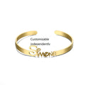 New Style Stainless Steel Custom Name Nameplate Personalized Bangle Bracelet Jewelry Gift