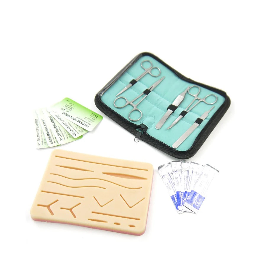 Medical Science Silicone Surgical Suture Practice Kit with Skeleton Model Suture Training for Student Use in Schools