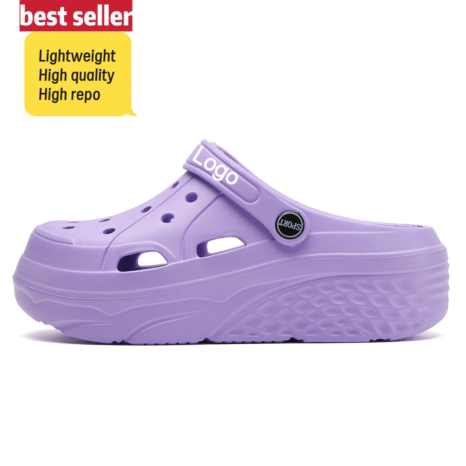 Women's Summer EVA Gardening Clogs Platform Thick Bottom Breathable Non-slip Casual Sandals Outdoor Fashion Beach Women's Shoes
