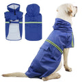 Fashion Reflective Waterproof Raincoat with Hood for Large Big Dogs