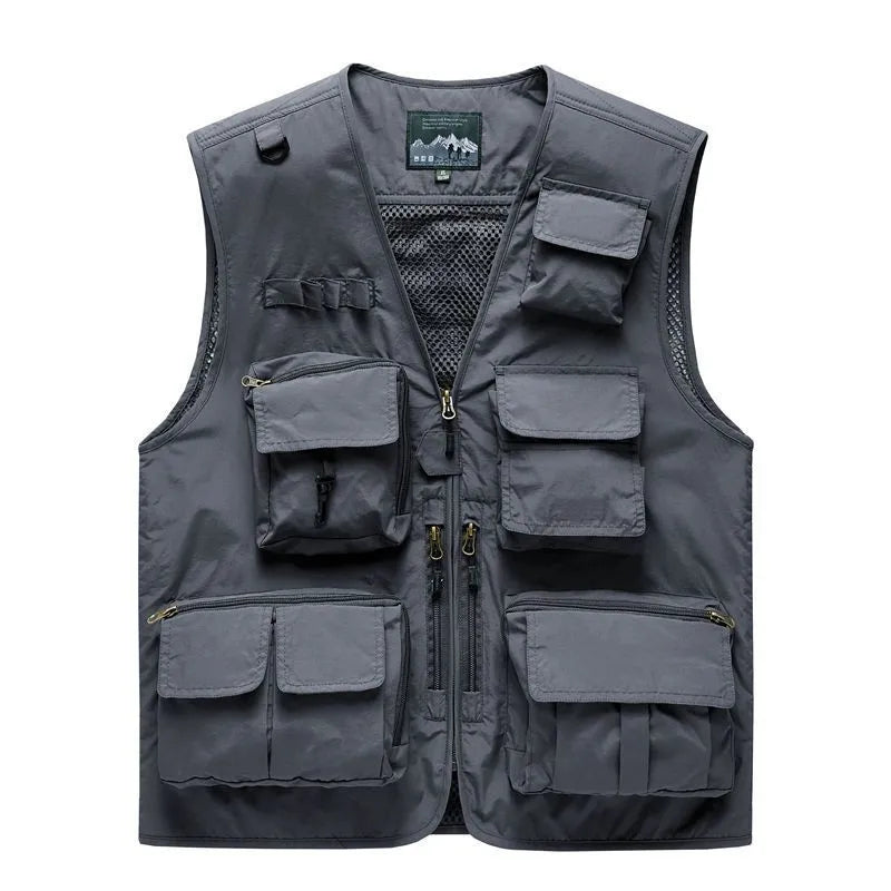 Men's Winter Vest With Quick-Dry Multi-Pocket for Outdoor Leisure Sports Photography Fishing Workwear Spring Summer